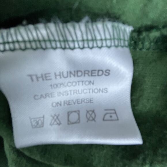 The Hundreds Shirt Mens Medium The Ditsy Green White Floral Cotton Streetwear - Picture 6 of 8